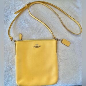 Yellow COACH Leather Crossbody Bag (RARE)